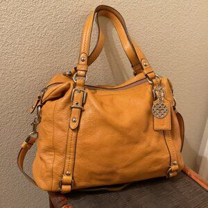 Coach Legacy Leather Shoulder Bag – Amber/Honey, Magenta Lining